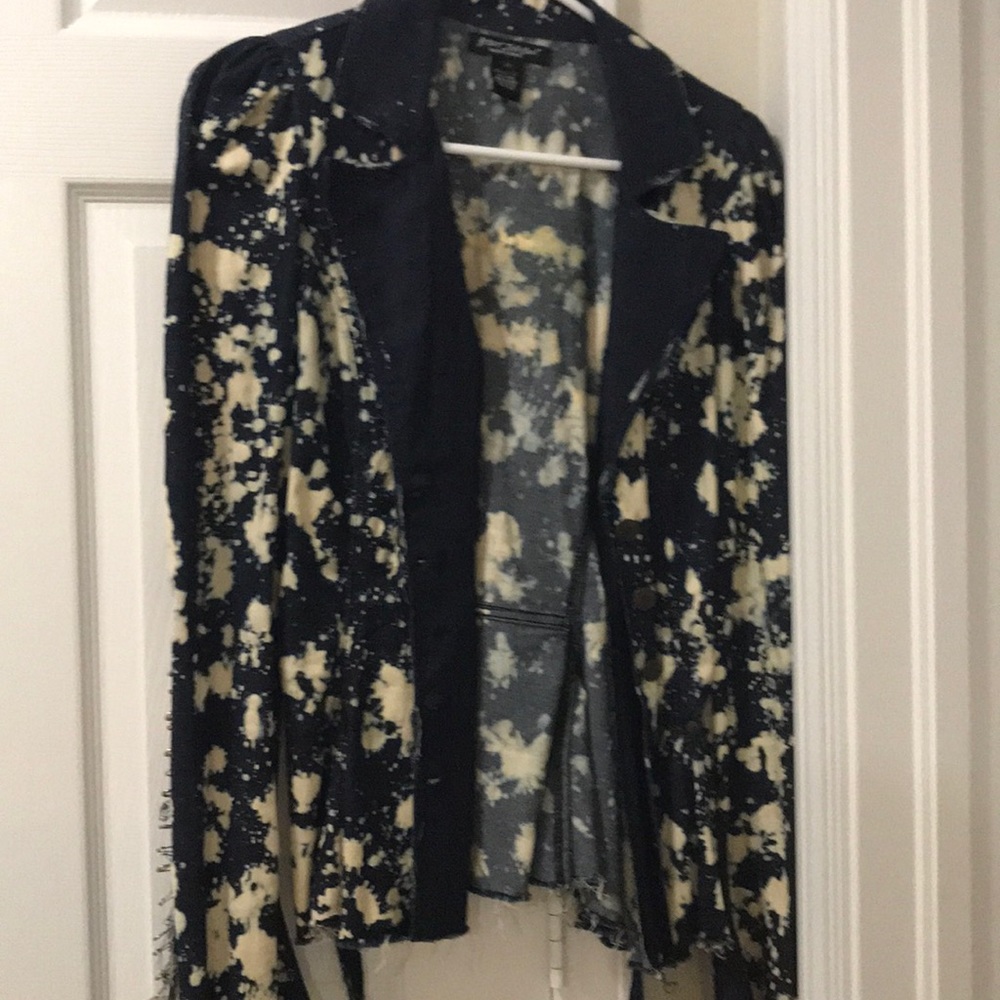 Vintage Betsey Johnson distressed denim jacket
